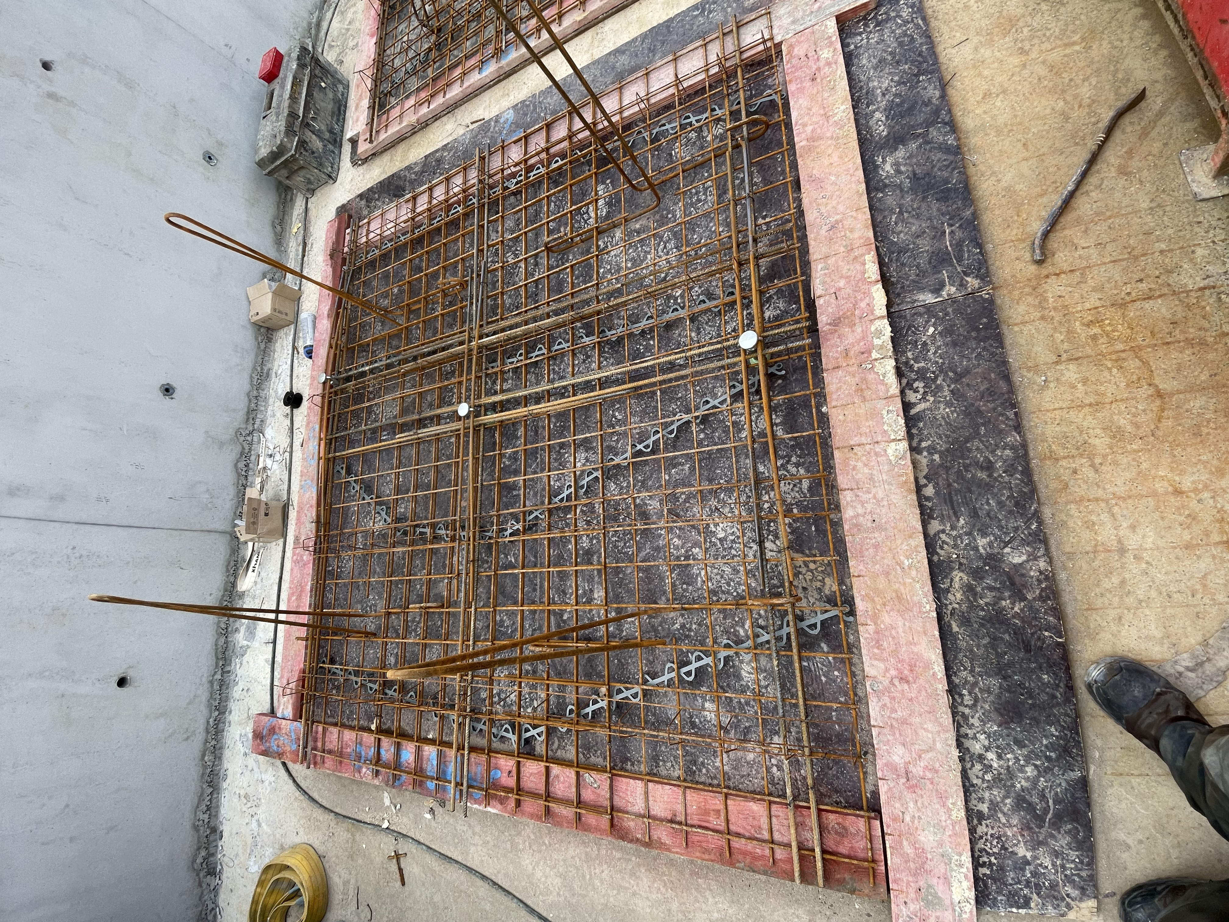 Prédalle treillis en place chantier